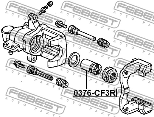 Tłoczek zacisku hamulcowego FEBEST 0376-CF3R