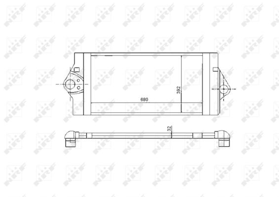 Chłodnica powietrza intercooler NRF 30893