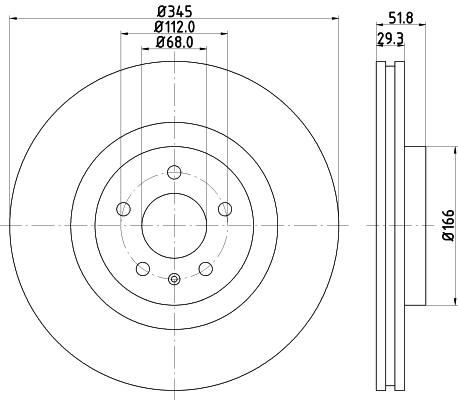 Tarcza hamulcowa HELLA 8DD 355 128-731