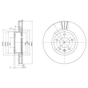 Tarcza hamulcowa DELPHI BG2742