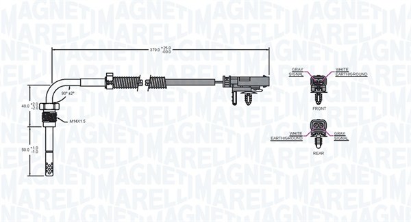Czujnik  temperatury spalin MAGNETI MARELLI 172000117010