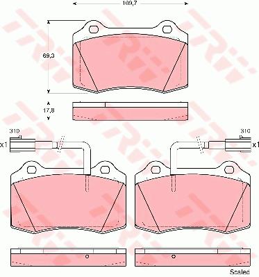 Klocki hamulcowe TRW GDB1519