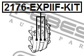 Tłoczek zacisku hamulcowego FEBEST 2176-EXPIIF-KIT