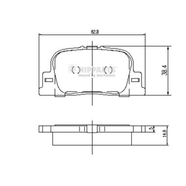 Klocki hamulcowe NIPPARTS J3612032