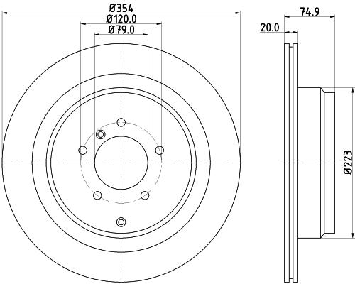 Tarcza hamulcowa HELLA 8DD 355 115-291