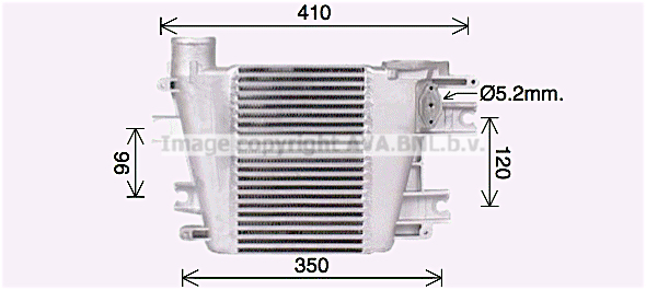 Chłodnica powietrza intercooler AVA QUALITY COOLING DN4457