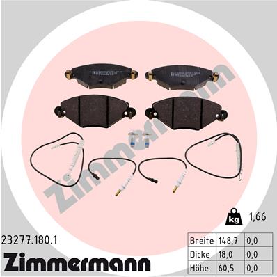 Klocki hamulcowe ZIMMERMANN 23277.180.1
