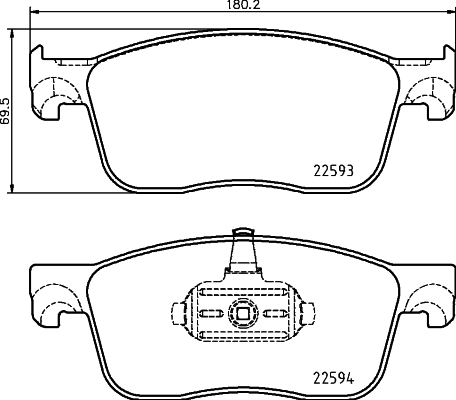 Klocki hamulcowe HELLA 8DB 355 031-541