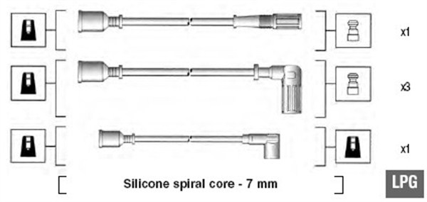 Przewody zapłonowe MAGNETI MARELLI 941095620602