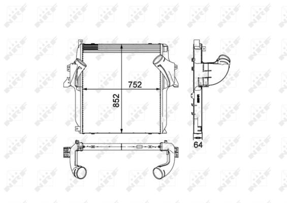 Chłodnica powietrza intercooler NRF 30905