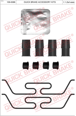 Zestaw akcesoriów montażowych  klocków hamulcowych QUICK BRAKE 109-0086