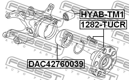 Tuleja wahacza FEBEST HYAB-TM1