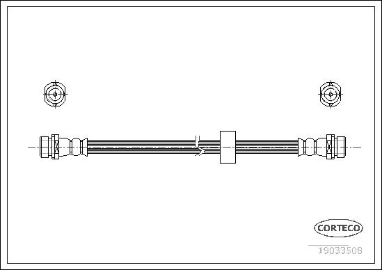 Przewód hamulcowy elastyczny CORTECO 19033508