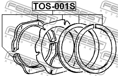 Zestaw naprawczy mechanizmu kierowniczego FEBEST TOS-001S