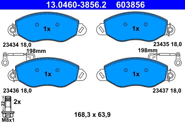 Klocki hamulcowe ATE 13.0460-3856.2