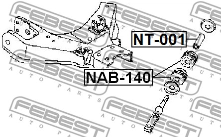 Tuleja wahacza FEBEST NT-001
