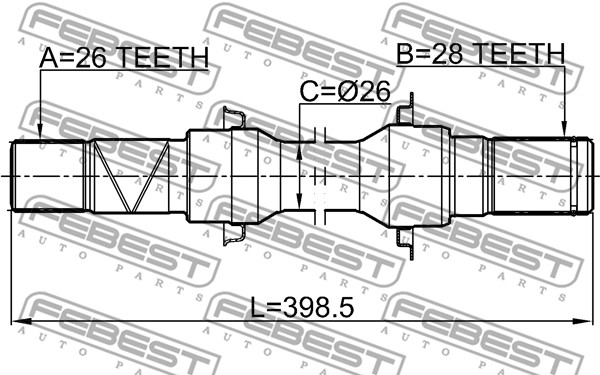 Półoś napędowa FEBEST 0512-M2ATRH