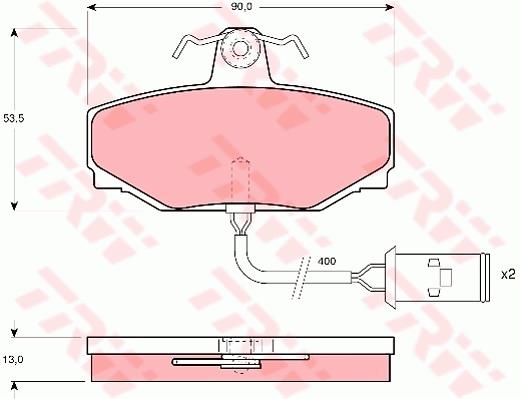 Klocki hamulcowe TRW GDB412