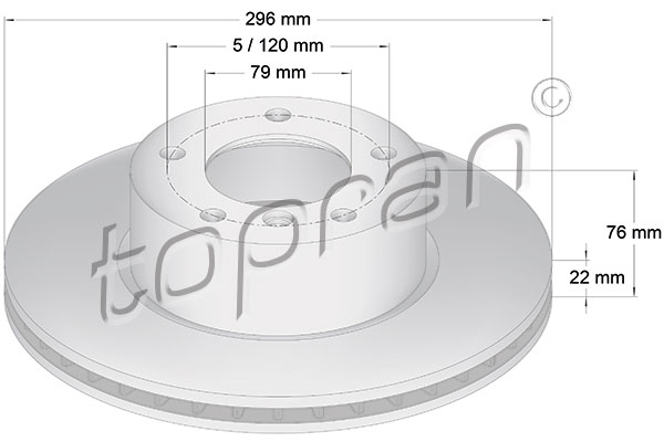 Tarcza hamulcowa TOPRAN 500 570