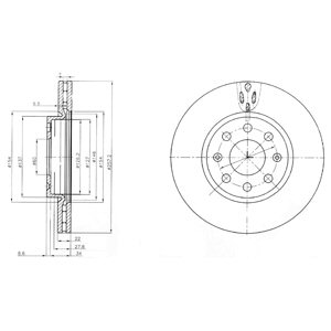 Tarcza hamulcowa DELPHI BG4004