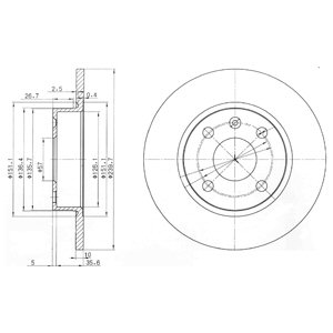 Tarcza hamulcowa DELPHI BG3771