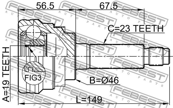 Przegub FEBEST 1110-M100