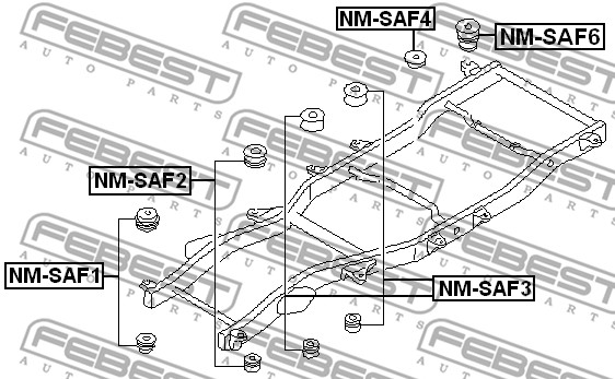 Łożyskowanie  korpusu osi FEBEST NM-SAF2