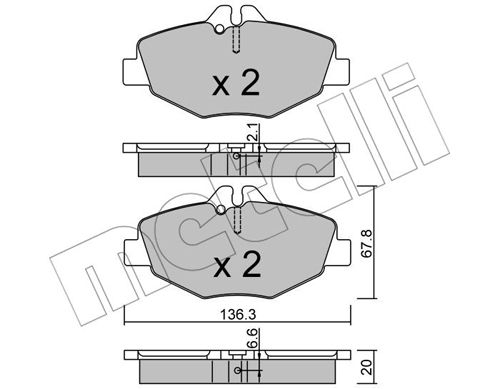 Klocki hamulcowe METELLI 22-0562-0