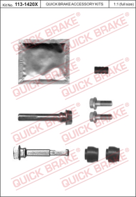 Zestaw tulei prowadzących zacisk hamulca QUICK BRAKE 113-1420X
