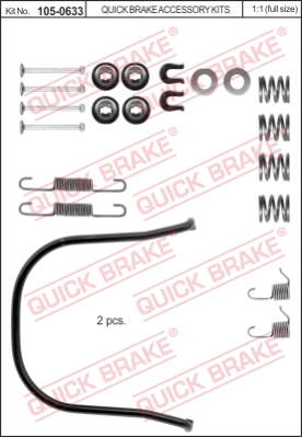 Zestaw dodatków do szczęk hamulcowych QUICK BRAKE 105-0633