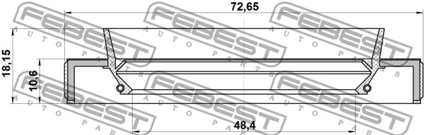 Pierścień uszczelniający półosi FEBEST 95HBY-50731118L