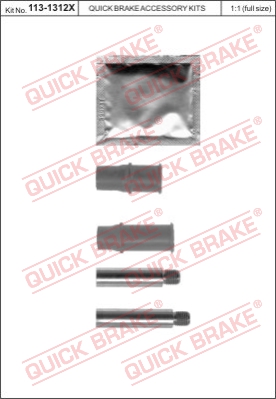 Zestaw tulei prowadzących zacisk hamulca QUICK BRAKE 113-1312X