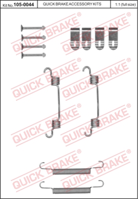 Zestaw montażowy szczęk hamulcowych QUICK BRAKE 105-0044