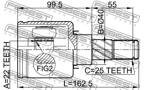 Przegub FEBEST 0211-B10ATRH