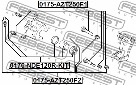 Zestaw naprawczy zacisku FEBEST 0175-AZT250F2