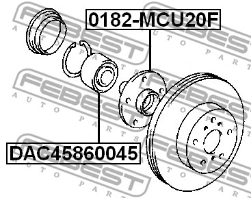 Łożysko koła FEBEST DAC45860045