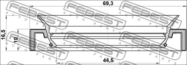 Pierścień uszczelniający półosi FEBEST 95HAS-46691016C