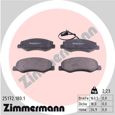 Klocki hamulcowe ZIMMERMANN 25172.180.1