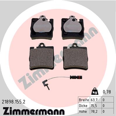 Klocki hamulcowe ZIMMERMANN 21898.155.2