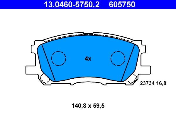 Klocki hamulcowe ATE 13.0460-5750.2