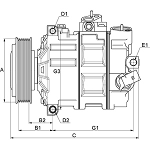 Kompresor klimatyzacji HC-CARGO 241552
