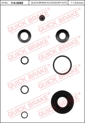 Zestaw naprawczy zacisku hamulcowego QUICK BRAKE 114-0069