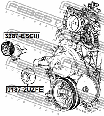 Rolka napinacza paska osprzętu FEBEST 3287-ESCIII