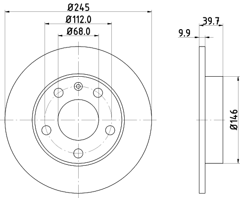 Tarcza hamulcowa HELLA 8DD 355 107-541