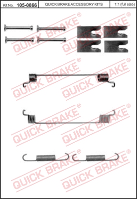 Zestaw dodatków do szczęk hamulcowych QUICK BRAKE 105-0866
