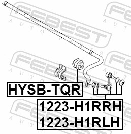 Zawieszenie, stabilizator FEBEST HYSB-TQR