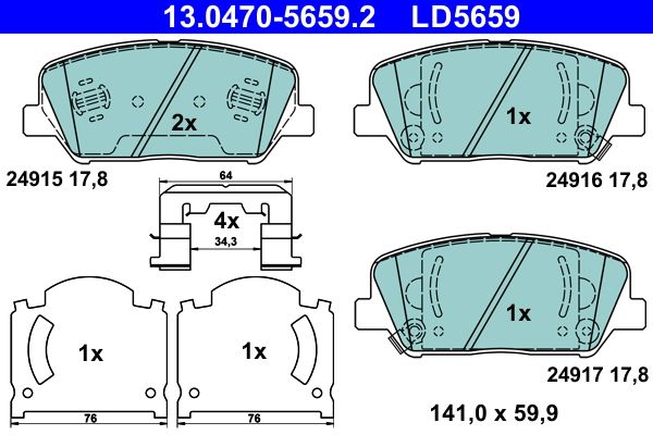 Klocki hamulcowe ATE 13.0470-5659.2