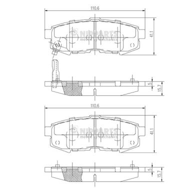 Klocki hamulcowe NIPPARTS N3613023