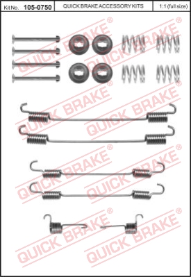 Zestaw dodatków do szczęk hamulcowych QUICK BRAKE 105-0750