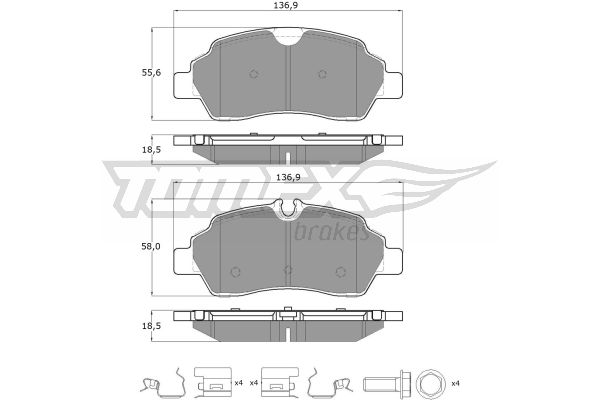 Klocki hamulcowe TOMEX BRAKES TX 18-92